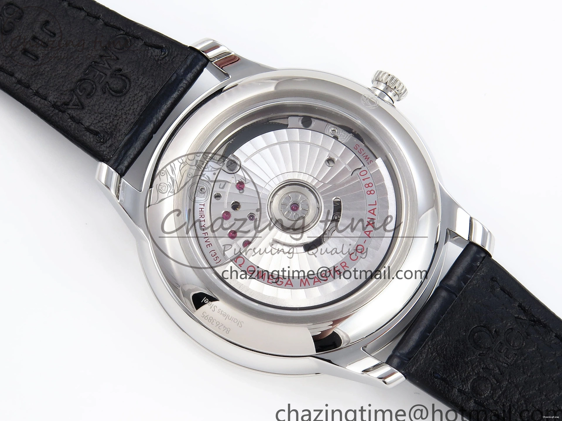 1230 Trendsetting De Ville Power Reserve SS MKF 1:1 Best Edition Blue Textured Dial on Black Leather Strap A 7742